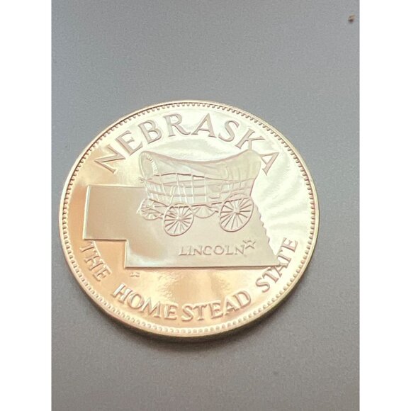 Franklin Mint State of Union Sterling Silver Coin Nebraska Commemorative - Picture 1 of 2